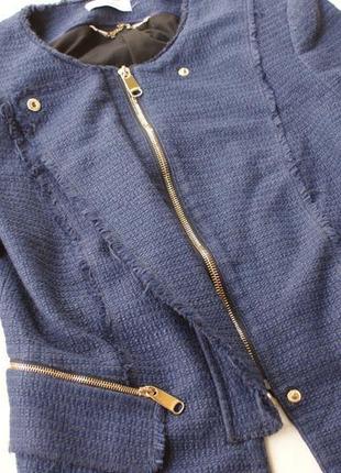 Брендовый укороченный пиджак косуха тренд от m&amp;co4 фото