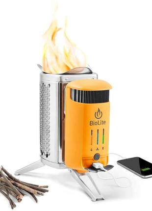 Biolite пальник-зарядка на дровах campstove 2+, похідний пальник, військовий пальник із зарядкою, пальник на дрова