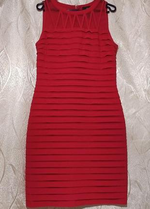 Красное брендовое платье миди по фигуре л 483 фото