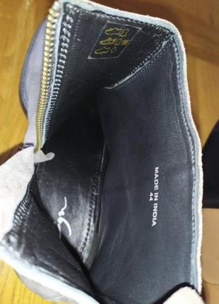 Шкіряні черевики з натуральної замші zign 45 p. 30см8 фото