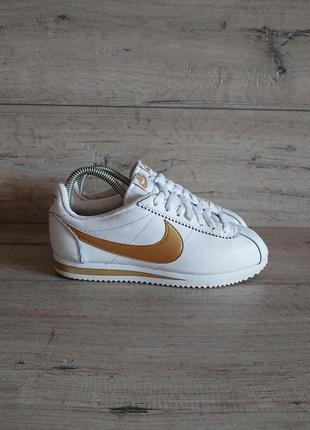 Кроссовки  б/у найк nike classic cortez 38 р 24,5 см кожа