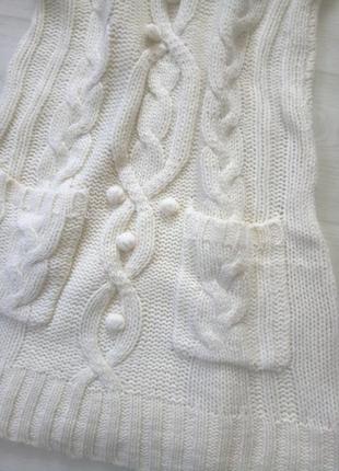 Молочное вязаное мягенькое платье atmosphere4 фото