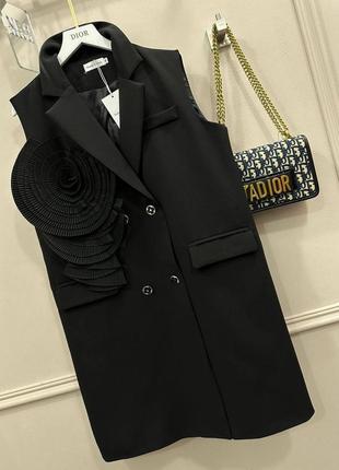 Черное платье жакет бренда magda butrym4 фото