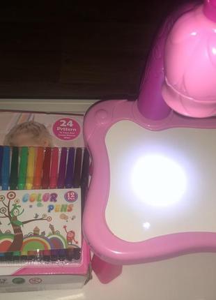 Детский столик для рисования с проектором. стіл-проектор для малювання6 фото