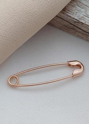 Шпилька брошка золота гладка без каменів