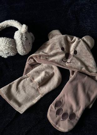 Ушки детские из ткани 🌸  шапка с рукавами1 фото