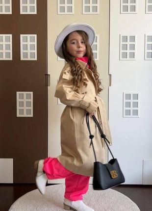 Дитячий тренч для дівчинки - плащ