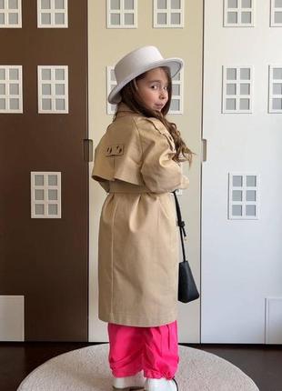 Дитячий тренч для дівчинки - плащ