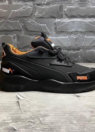 Шкіряні кросівки puma високоякісна натуральна, м'яка...