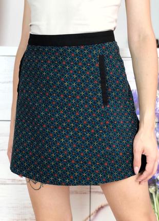 Красива спідниця міні на високій посадці 1+1=3