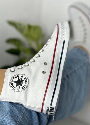 Converse кроссовки женские, белые8 фото