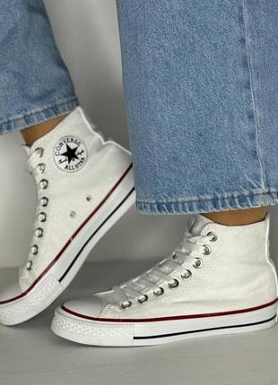 Converse кроссовки женские, белые6 фото