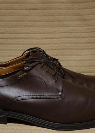 Отменные коричневые кожаные туфли-дерби clarks gore-tex англия 49 1/2 р.