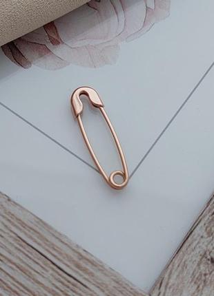 Брошка шпилька золота гладка без каменів4 фото