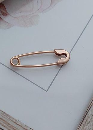 Брошка шпилька золота гладка без каменів7 фото