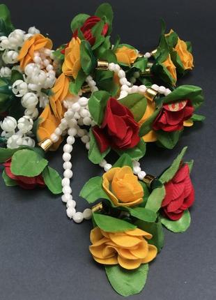 Искусственный цветок латкан настенный декор для офиса для дома 5 шт5 фото