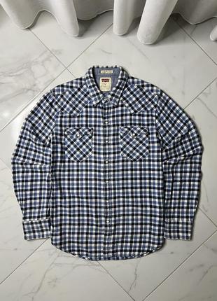 Levi’s western shirt pearl snap plaid check