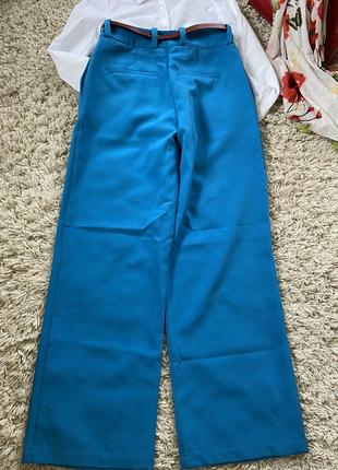 Стильные синие широкие штаны палаццо,only,p.38-408 фото