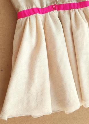 Праздничное золотистое платье с фатиновой юбкой 4-5 лет10 фото