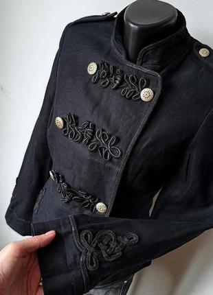 Гусарский пиджак жакет topshop черный куртка пальто4 фото