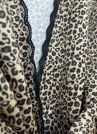 Пеньюар халат леопардовый принт2 фото