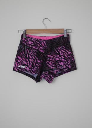 Шорты для спорта с животным принтом zebra-leo черно-розовые gina tricot active sport