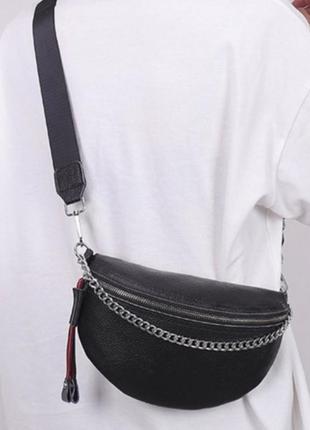 Женская кожаная сумка клатч кожаный слинг из кожи2 фото