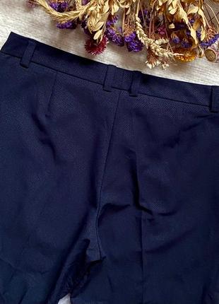 Класичні завужені брюки темно-синього кольру, классические зауженные брюки тёмно-синего цвета3 фото