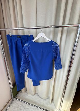 Костюм синий женский штаны и кофта5 фото