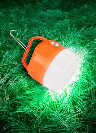 Фонарь lesko 2000 mah orange туристический кемпинговый на солнечной батарее dm-11