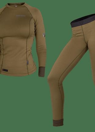 Термобілизна жіноча тактична універсальна для силових структур pani polarheat коричневий (7298), xxl dm-11