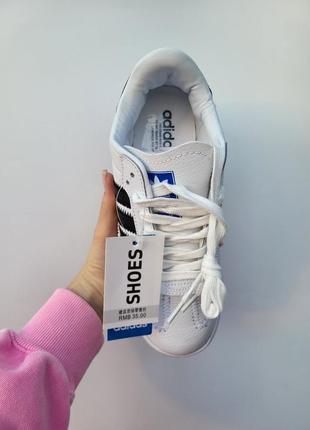 Шкіряні жіночі adidas samba white black розпродаж5 фото