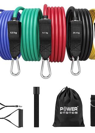 Набор трубчатых эспандеров спортивных тренировочных power system ps-4099 total expander set 5шт. dm-11