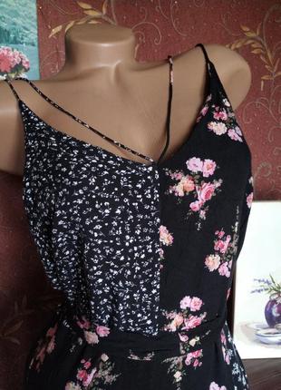 Летнее платье миди с цветочным принтом на бертелях от topshop4 фото