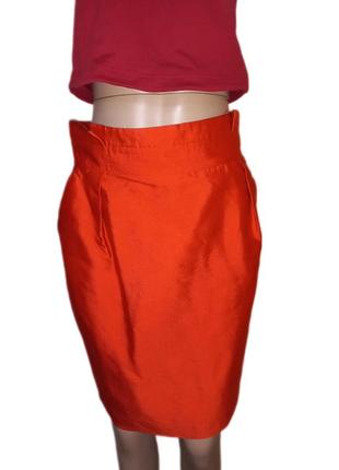 Шелковая юбка средней длины reiss1 фото