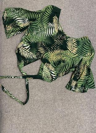 Летняя укороченная блуза с открытой спинкой итальянский бренд calliope2 фото