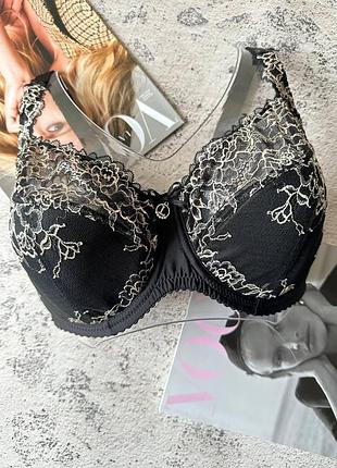 Бюстгальтер большого размера на чашку h lanny mode черный/бежевый