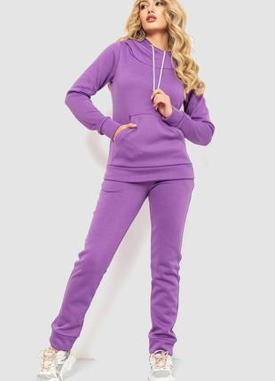 Спорт костюм жіночий на флісі, колір фіолетовий, 102r016-1