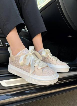 Женские кроссовки chloe lauren lace sneakers