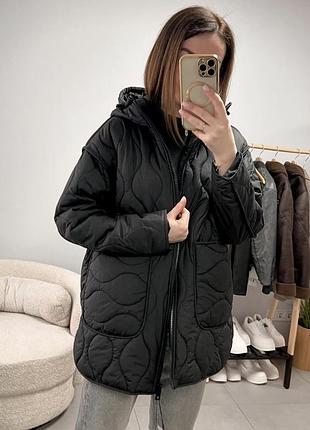 Жіноча стьобана курточка zara