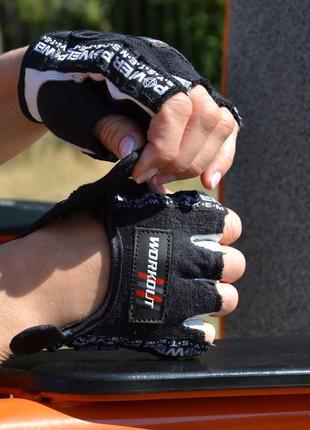 Перчатки для фитнеса спортивные тренировочные для тренажерного зала power system ps-2200 workout black l dm-116 фото