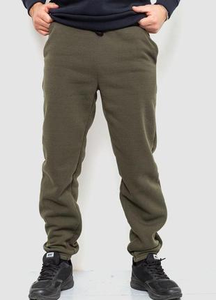 Спорт штани чоловічі на флісі, колір хакі, 241r0011 фото