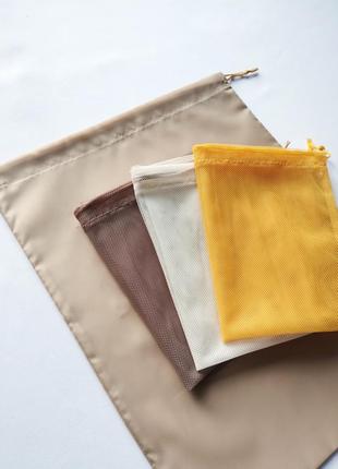 Эко мешочки, еко торбочки для овощей, фруктов, многоразовые пакеты из ткани, сеточки,...