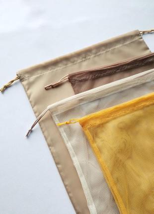 Эко мешочки, еко торбочки для овощей, фруктов, многоразовые пакеты из ткани, сеточки,...