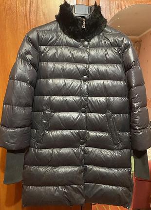 Куртка - пальто пуховик натуральный