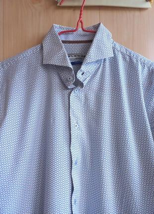 Мега шикарная рубашка в мелкий принт сорочка мужская ledub нидерланды6 фото