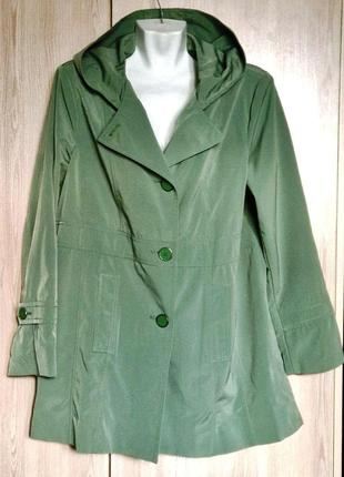 ❤ якісний напівтренч вітрівка куртка парка плащ кольору зеленого яблука великого розміру2 фото