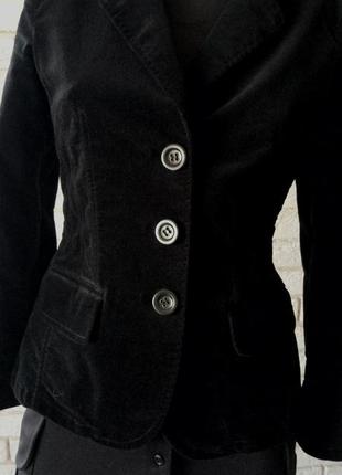 Котоновый с эластаном, велюровый винтажный пиджак ,рукав 3/4 s2 фото