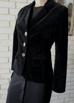 Котоновый с эластаном, велюровый винтажный пиджак ,рукав 3/4 s3 фото