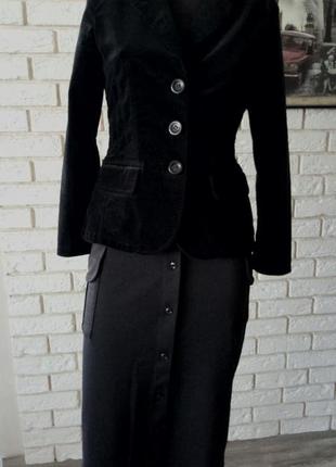 Котоновый с эластаном, велюровый винтажный пиджак ,рукав 3/4 s5 фото